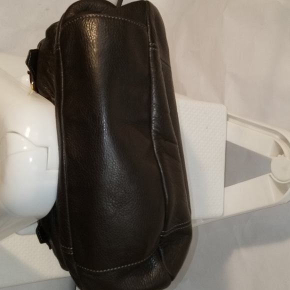 Dark brown leather purse - Picture 3 of 4